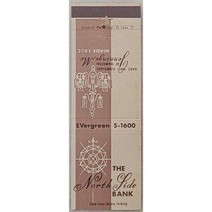Vintage Matchbook Cover The North Side Bank Jennings MO Missouri